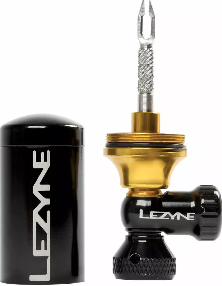 Lezyne Tubeless CO2 Blaster Schwarz/gold 3 Lezyne Tubeless CO2 Blaster Schwarz/gold – Bild 3