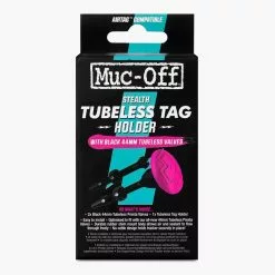 Muc-Off Tubeless Tag Holder & 44mm Valve Kit Black